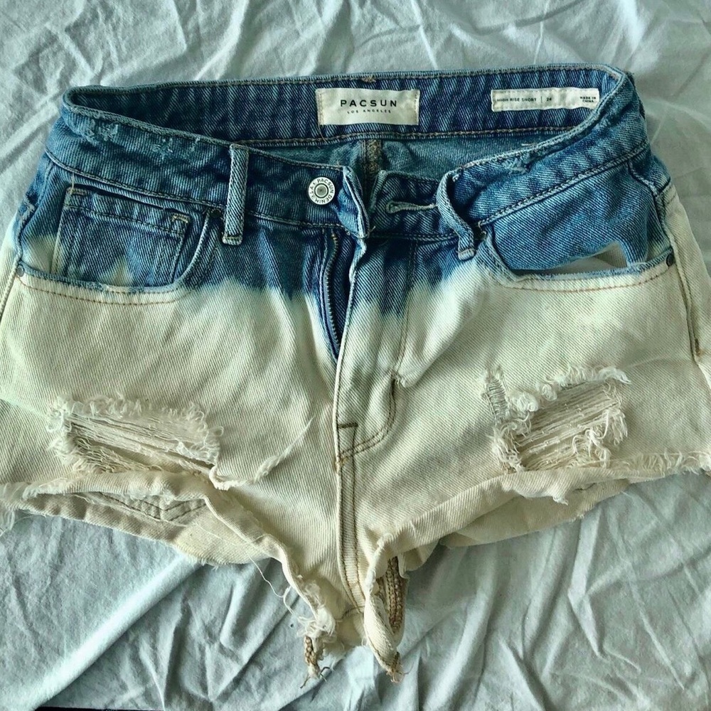 PacSun bleached denim shorts